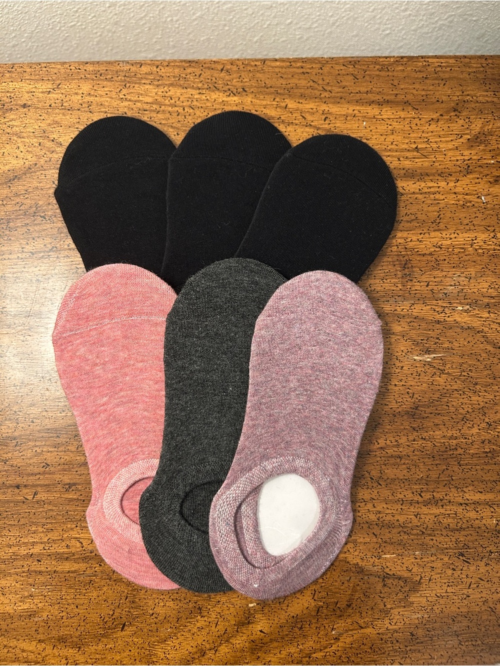No-Show Sock Pack - Black, Pink, Dark Gray, Mauve